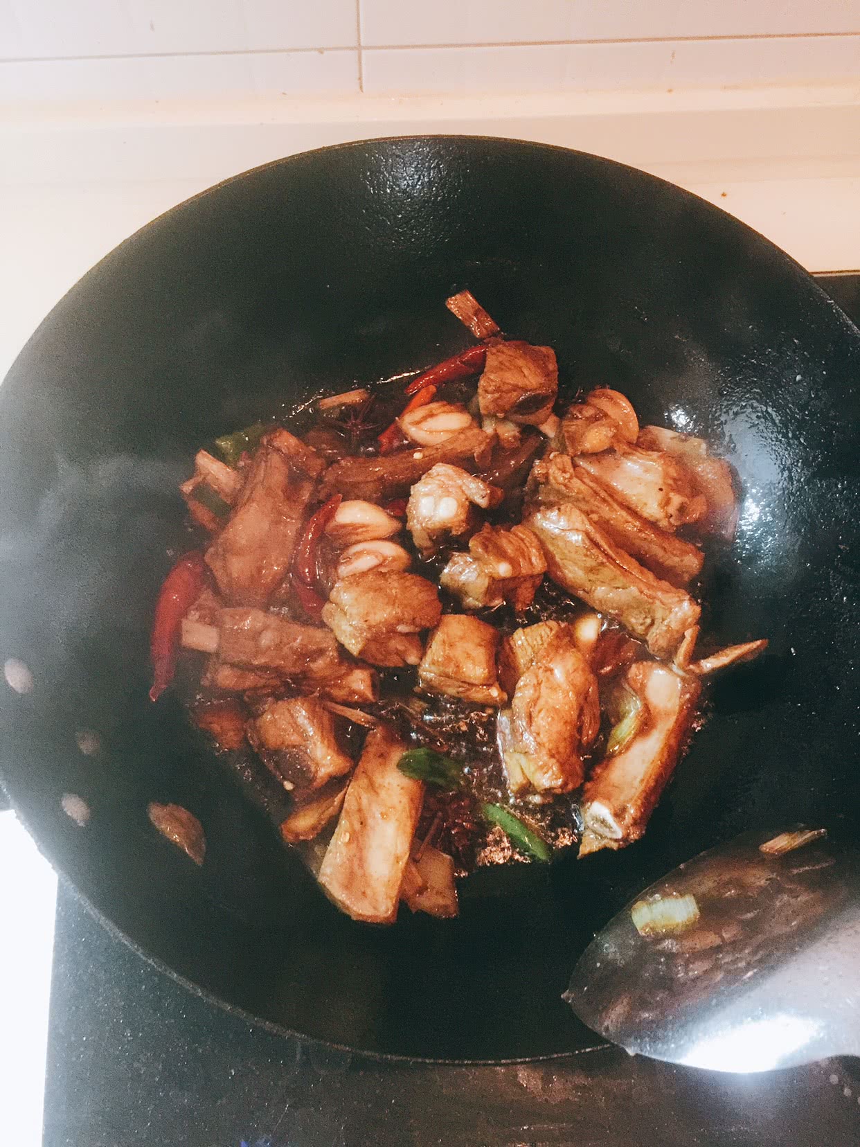 Braised ribs in forest