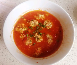 番茄肉丸汤的做法