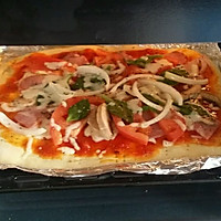 培根口菇番茄披萨的做法图解14
