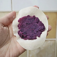 无糖无油低脂减肥紫薯饼（饺子皮版）的做法图解3