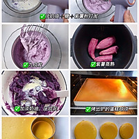 今日份下午茶~紫薯芋泥蛋糕杯~的做法图解3