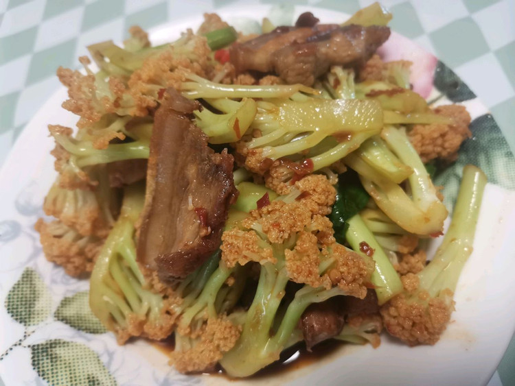 干锅菜花的做法
