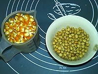 玉米熟豆豆浆#九阳珐琅铁釜电饭煲#的做法图解1