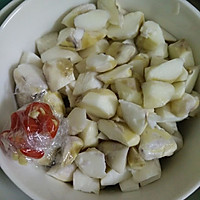 菱角杏鲍菇的做法图解1