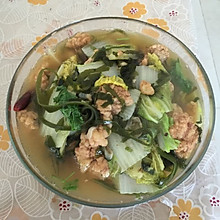 海带娃娃菜炖小酥肉