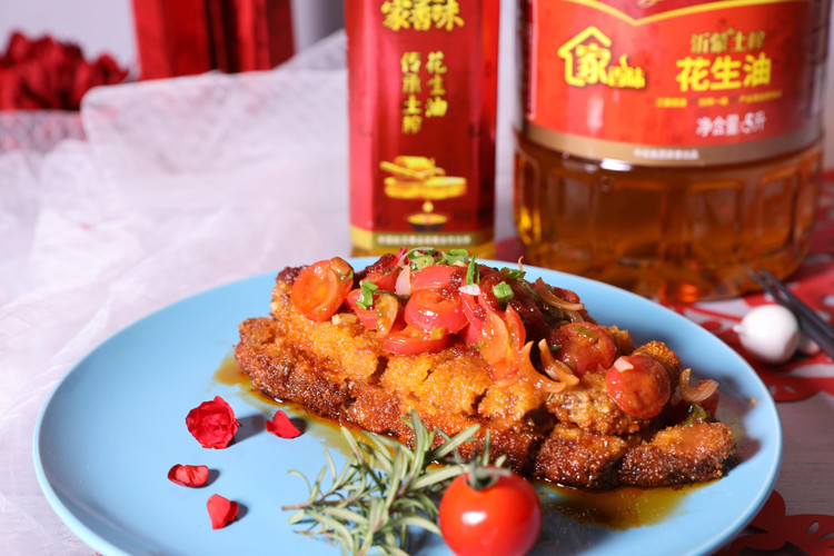 牛气冲天年夜饭—番茄盖浇炸牛排的做法
