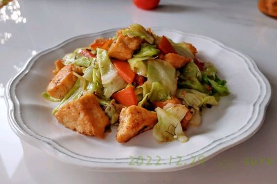 手掰豆腐酱包菜
