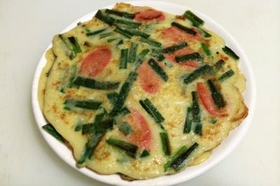 鸡蛋火腿韭菜煎饼
