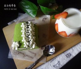 奶油抹茶卷#豆果5周年#的做法
