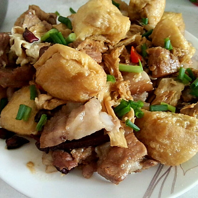 电饭锅焖油豆腐