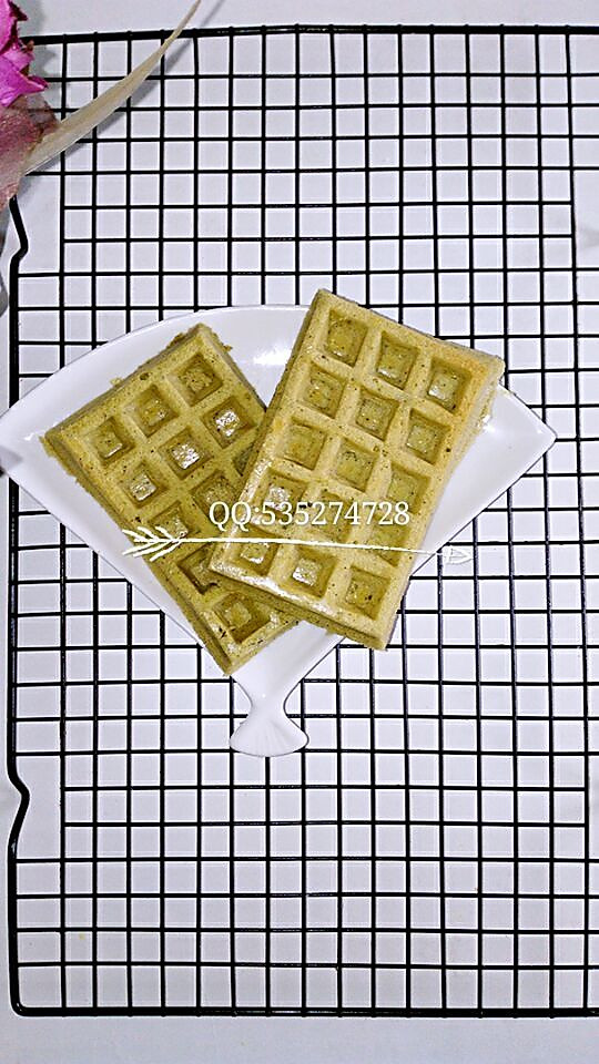 烤箱版抹茶华夫饼