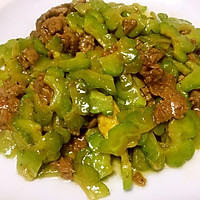 凉瓜炒牛肉的做法图解4