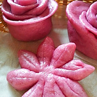 奶香紫薯玫瑰花卷的做法图解8