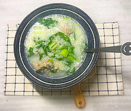 #好吃不上火#排骨青菜粥的做法