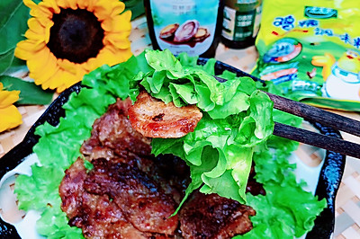 生菜卷五花肉