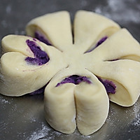 #网红美食我来做#送你一颗幸运心：四叶草紫薯心形面包的做法图解6