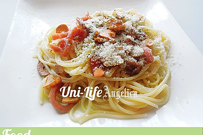 uni food：平民级食材的大感动-培根蒜香意面(2人份)
