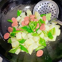 孜然青椒火腿土豆粒的做法图解9