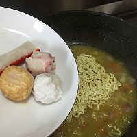 咖喱鱼丸浓汤面的做法图解8