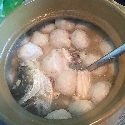 自制鱼丸+鱼头鱼骨汤