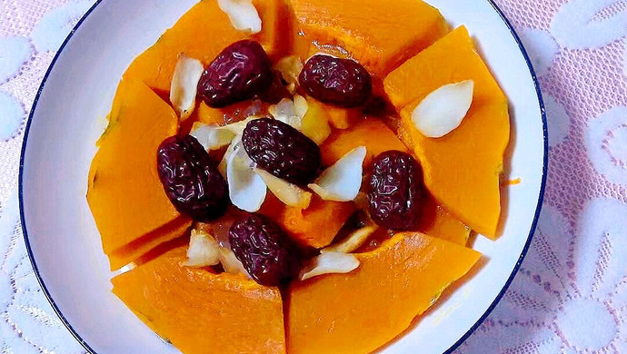 百合红枣蒸南瓜