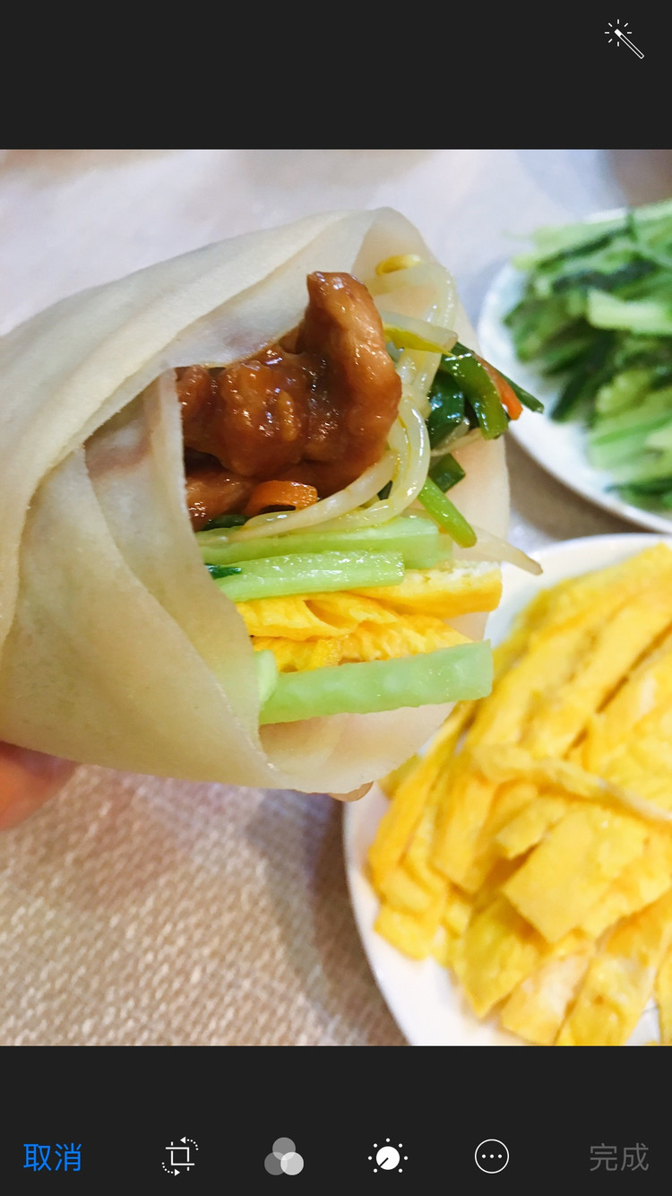 自制春饼卷菜的做法