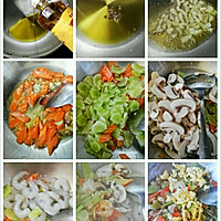 莴笋口蘑炒蛋虾#舌尖上的外婆香#的做法图解5