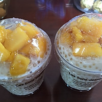 椰汁牛奶芒果西米露的做法图解3
