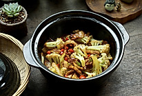 干锅菜花，花菜最好吃的做法！的做法