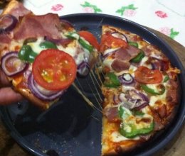 培根蔬菜披萨的做法