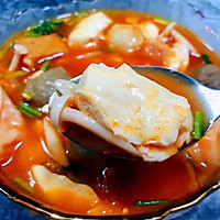 #福气年夜菜#白玉菇辣白菜豆腐丸子汤的做法图解13