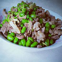 毛豆炒肉丝的做法图解4