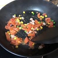 「面食」虾仁豌豆玉米胡萝卜番茄意面的做法图解3