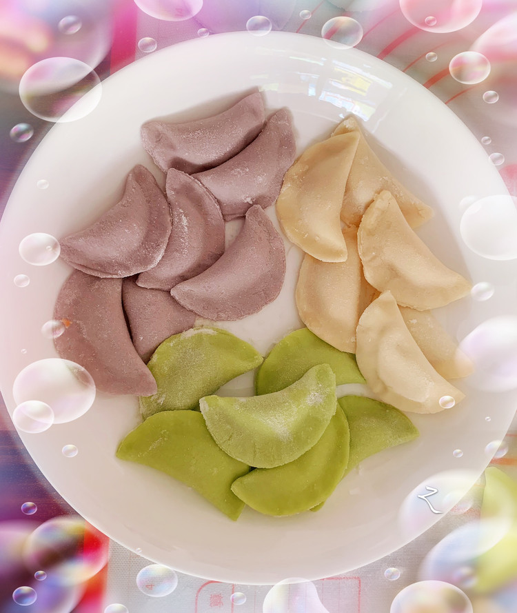 彩色水饺的做法