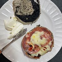 空气炸锅贝果pizza的做法图解2