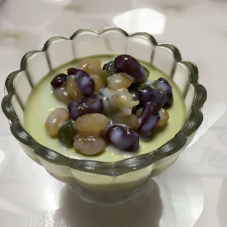 抹茶蜜豆炼乳布丁➕可可布丁的做法