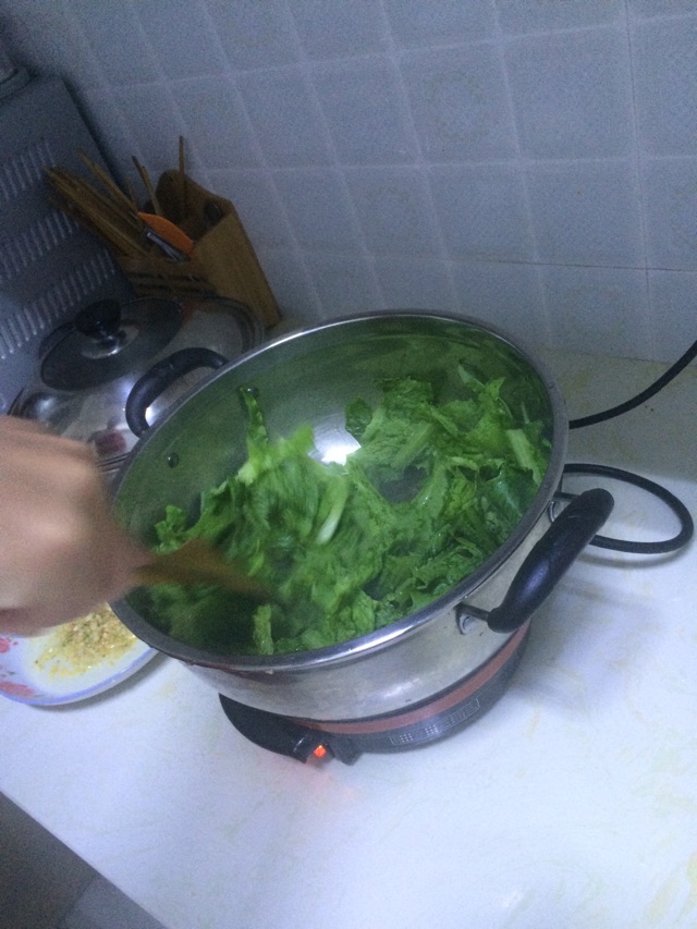 蒜蓉油麦菜的做法图解6