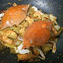 泰式咖喱蟹+虾