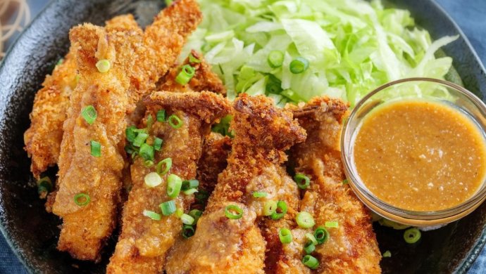 香炸杏鲍菇肉卷