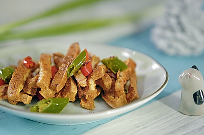 小羽私厨之干煸油炸豆腐