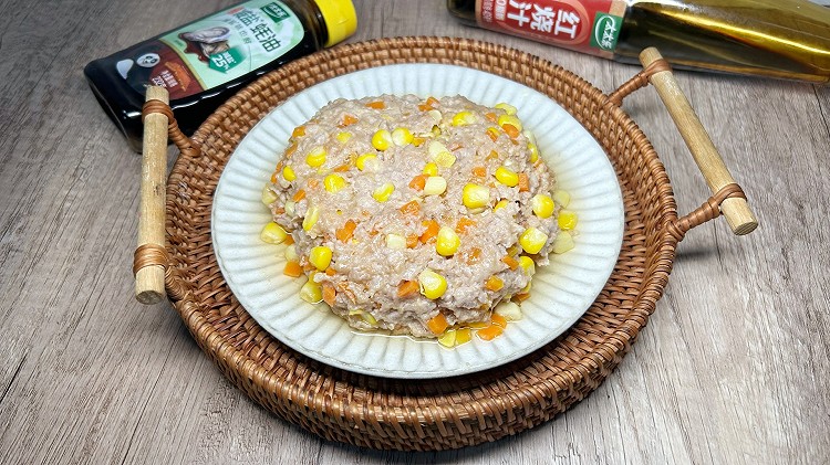清淡美味家常菜：玉米胡萝卜肉饼，清蒸肉末的做法