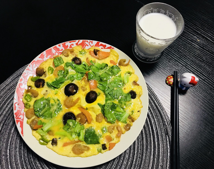 海米烘蛋饼的做法