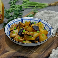 香菇焖萝卜#太太乐鲜鸡汁蒸鸡原汤#的做法图解9