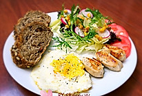 减肥早餐-鸡胸肉鸡蛋蔬菜沙拉的做法