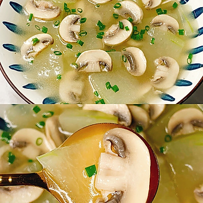 减脂刮油❗️巨鲜美的冬瓜口蘑汤！