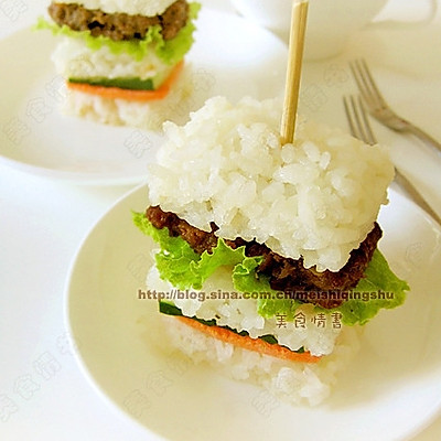 简单美味  米饭三明治