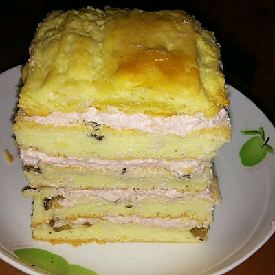 核桃拿破仑蛋糕：一道甜点学会酥皮，戚风和吉士酱做法（超详细）