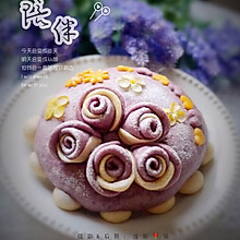 紫薯玫瑰花蛋糕