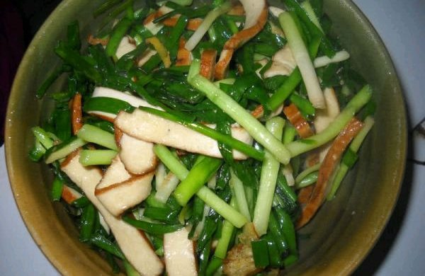 豆干炒韭菜