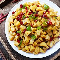 香辣孜然藕丁的做法图解7